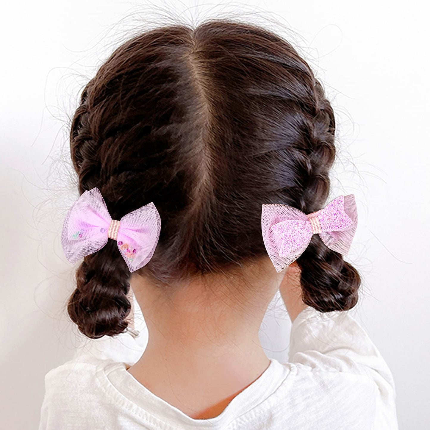 Tulle Glitter Hair Bows for Girls, BETITETO 15 Pieces Cute Handmade Flower Rhinestone Alligator Hair Clips Non-slip for kids Women Beauty & Personal Care BETITETO