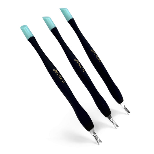 IVON 3 Pack Cuticle Trimmer Pusher Remover, Rubber Tip Gentle on Nail Bed Beauty and Personal Care IVON Default Title