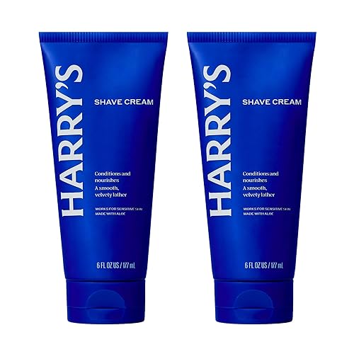 Harry's Shaving Cream for Men with Aloe and Eucalyptus - (2 Pack) 6 oz - Conditions Skin and Softens Facial Hair for Shaving - Safe for Sensitive Skin Beauty & Personal Care Harry's