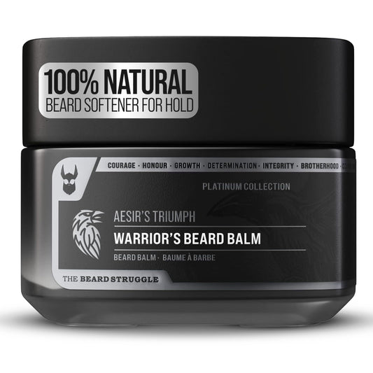 The Beard Struggle Warrior’s Beard Balm - Platinum Collection, Aesir's Triumph - Non-Greasy Low-Hold Formula, Luxurious Cologne-Grade Fragrances 100% Beauty and Personal Care The Beard Struggle