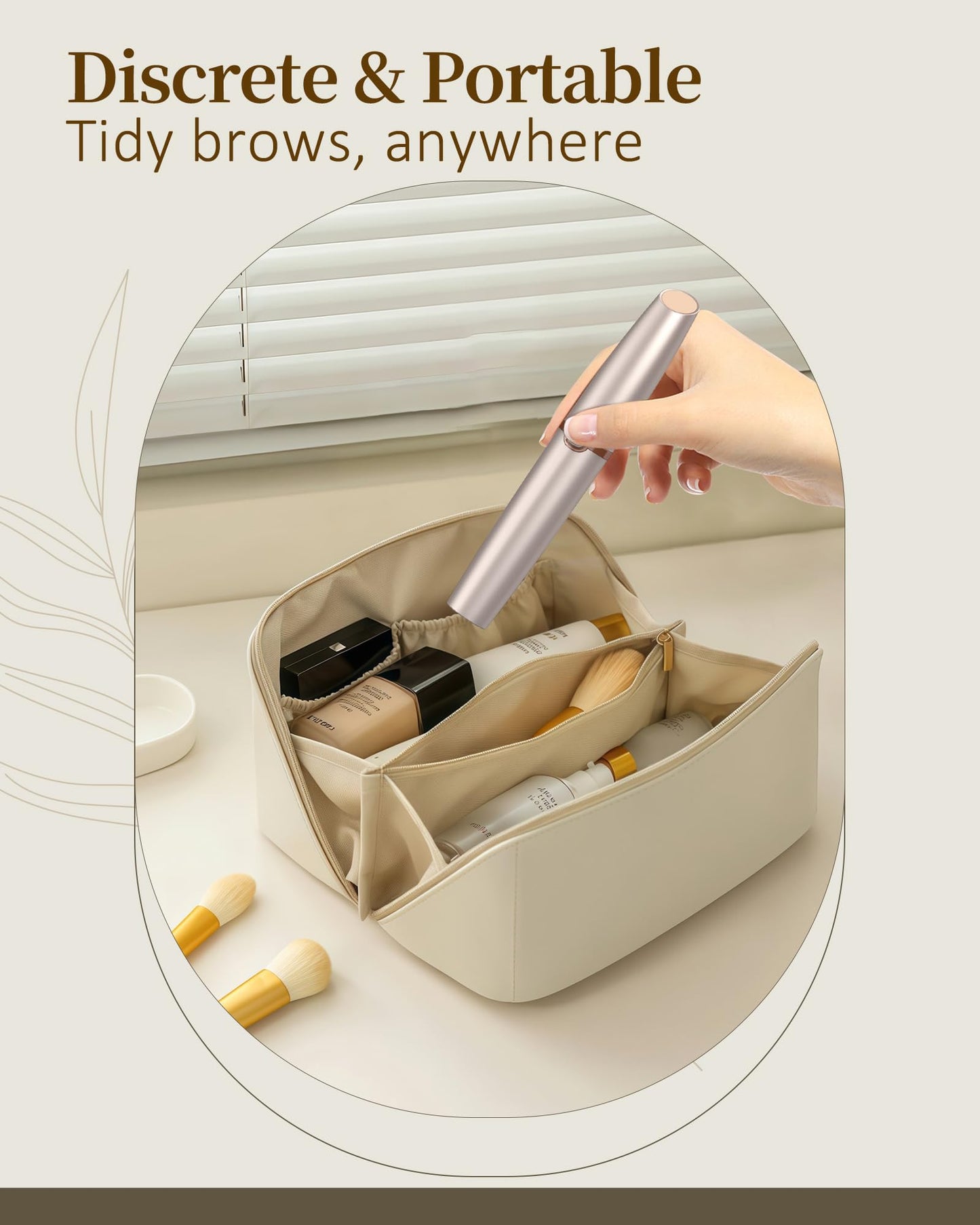 Eyebrow Trimmer for Women, Eyebrow Razor: Rechargeable Eyebrow Hair Remover with 2 Replacement Heads & LED Light, Electric Painless Eye Brow Shaver Beauty and Personal Care TeethBliss