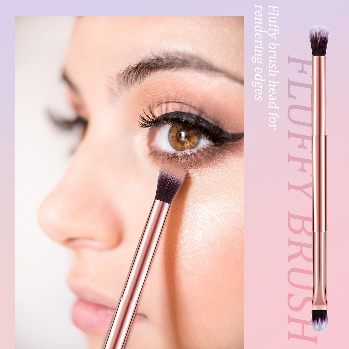 Perthlin 12 Pcs Eyeshadow Smudge Brush 2 in 1 Eyeshadow Double Ended Concealer Brush Under Eye Small Soft Firm Pointed Foundation Makeup Applicator Beauty & Personal Care Perthlin