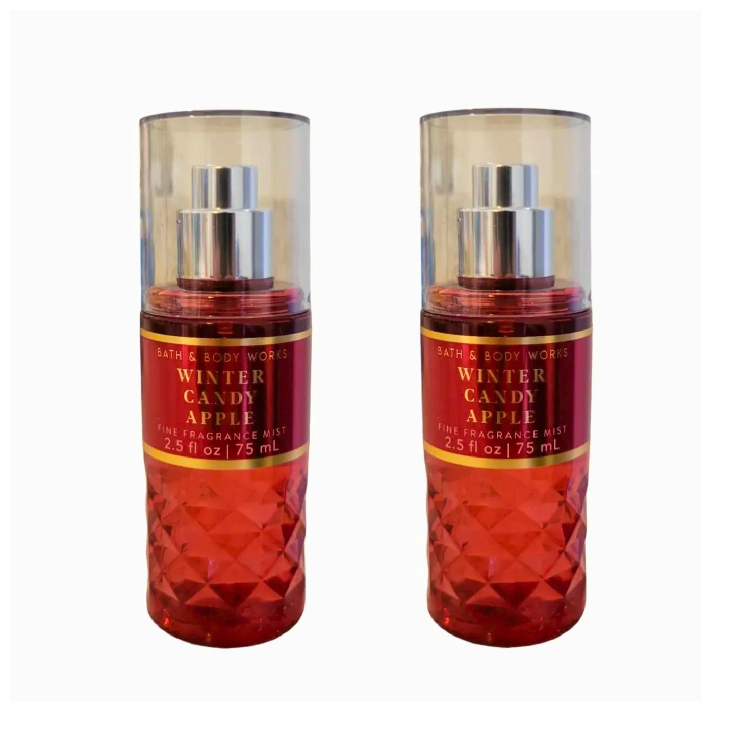 Bath & Body Works Mini Travel Size Fine Fragrance Mists, 2.5oz Each, Set of 2 (Winter Candy Apple) Beauty & Personal Care Bath & Body Works