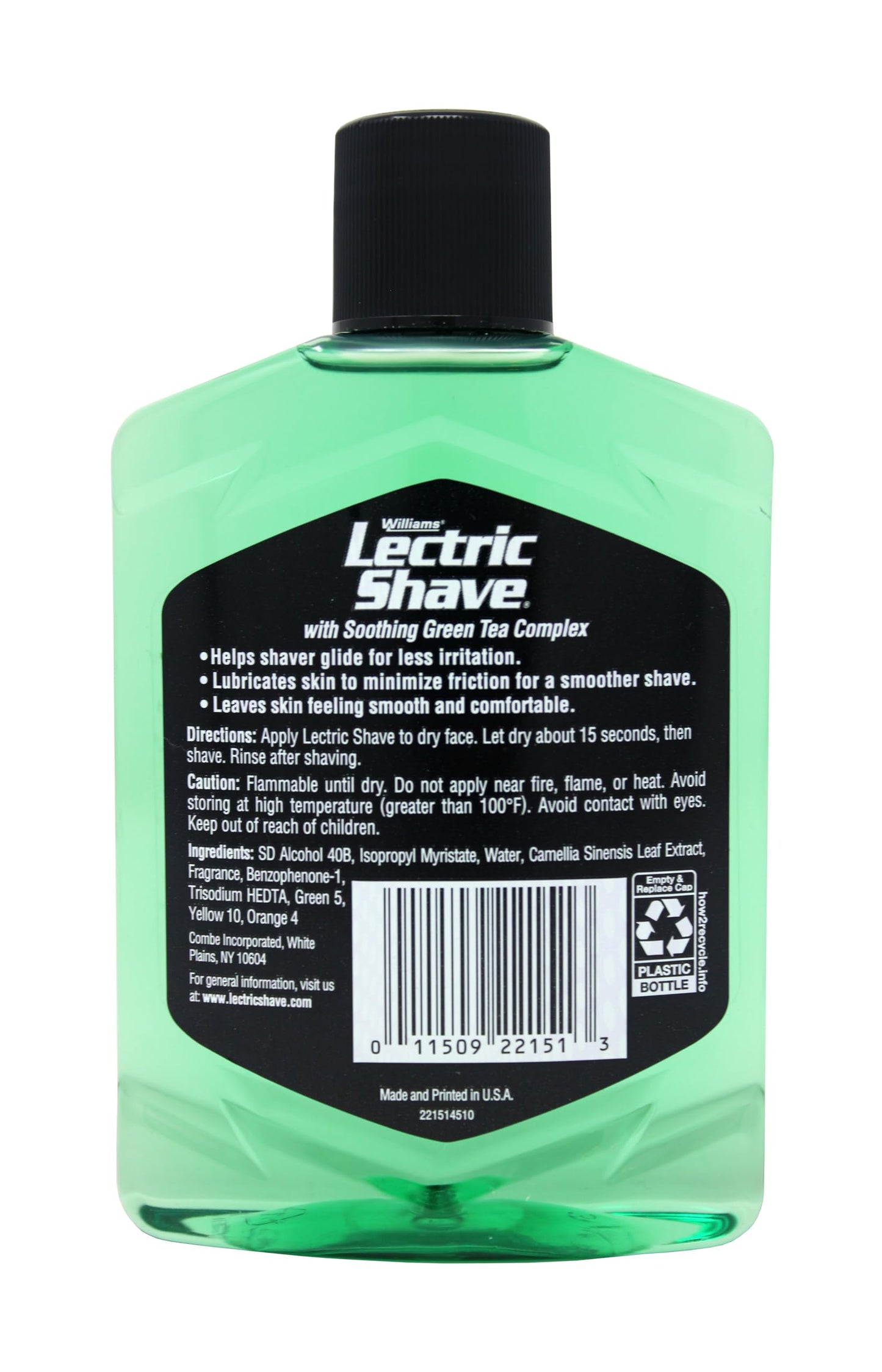Williams Lectric Shave Electric Razor Original Pre-Shave 7 Oz Beauty & Personal Care Lectric Shave