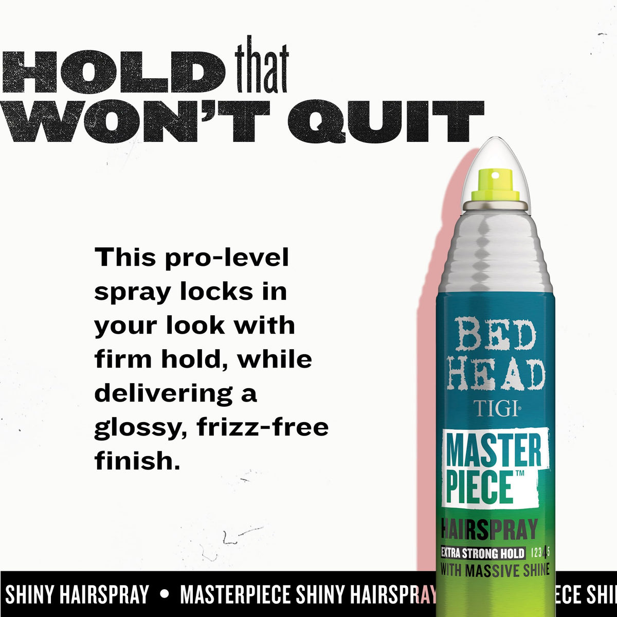 TIGI Bed Head Masterpiece Massive Shine Hairspray, 9.5 Ounce