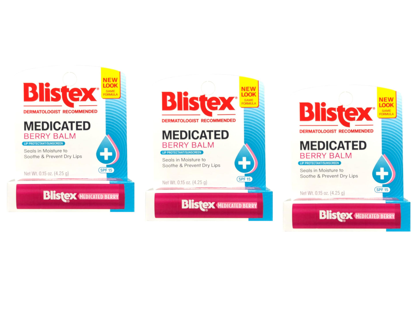 Blistex Medicated Lip Balm, Spf 15, Berry, .15-Ounce Tubes (Pack of 3) Beauty and Personal Care Blistex