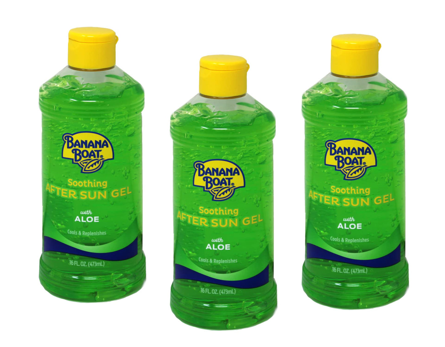Banana Boat Aloe Aftersun Gel Soothes Dry Sunburned Skin: Size 16 Oz (Pack of 3) Beauty & Personal Care Banana Boat