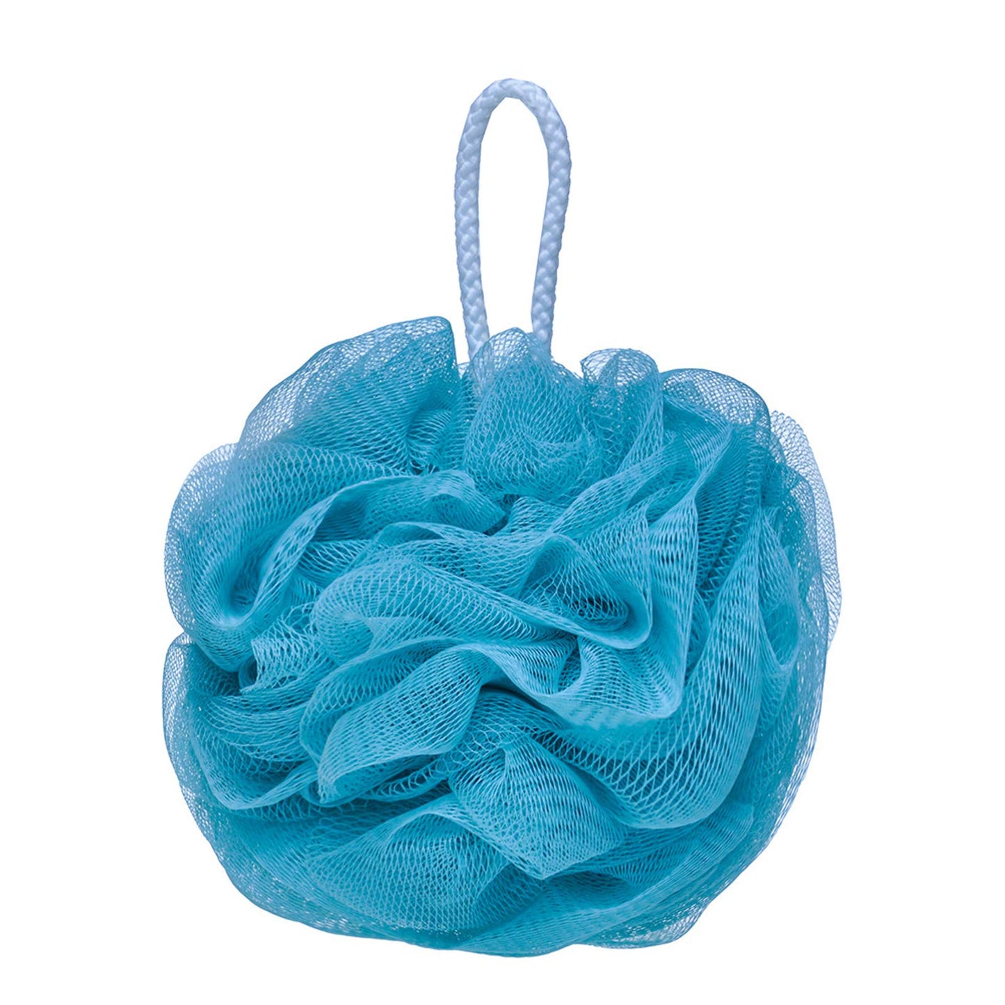 LISSOMPLUME Mesh Pouf Bath Sponge Exfoliating Shower Ball Pom Cleaning Accessory Blue Color Beauty and Personal Care LISSOMPLUME