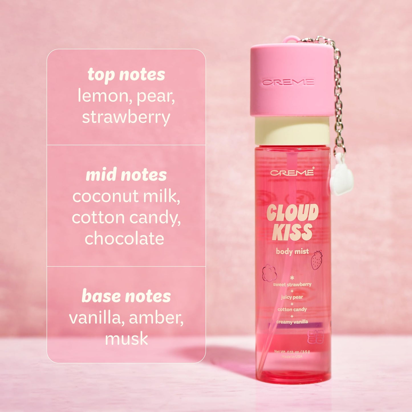The Crème Shop Body Mist | Body & Hair Perfume for Women, Body Spray Fragrance, 3.38 fl. oz. (Cloud Kiss) Beauty & Personal Care The Crème Shop