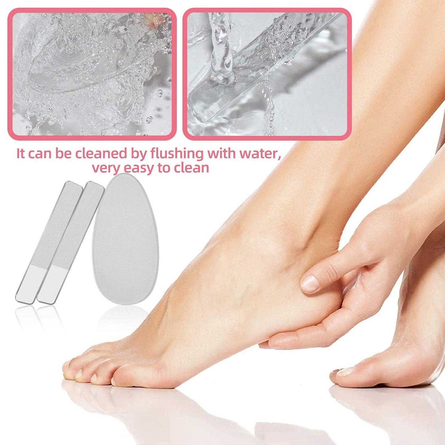 RedFlow Glass Nail File & Buffer Set – 2 Nano Glass Nail Files + 1 Foot File, Professional Manicure Set for Natural Nails & Callus Removal Beauty & Personal Care RedFlow