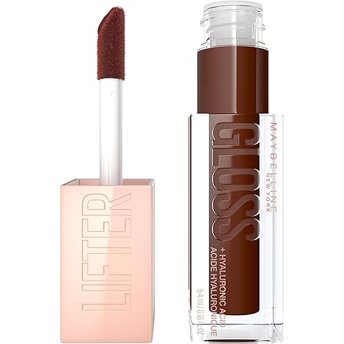 MAYBELLINE Lifter Gloss, Hydrating Honey'd Lip Gloss with Hyaluronic Acid, High Shine for Plumper Looking Lips, Toast, 1 Count Beauty & Personal Care MAYBELLINE