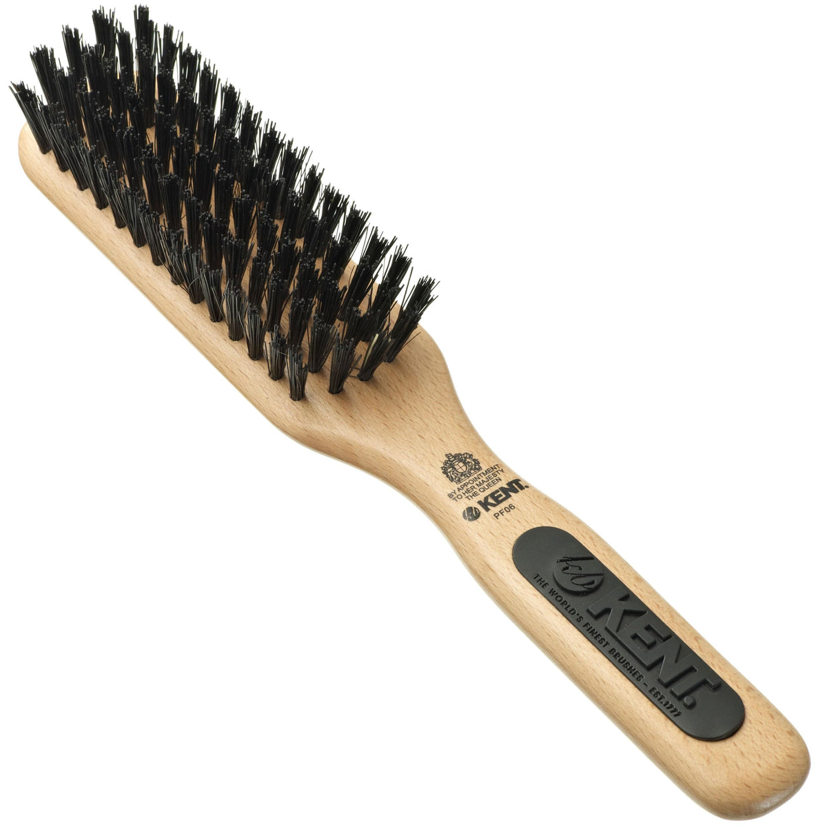 Kent PF06 Narrow Bristle Nylon Mix Hair Brush - Straightening and Styling Brush for Short to Medium Length Hair, Travel Hair Brush,For shining and