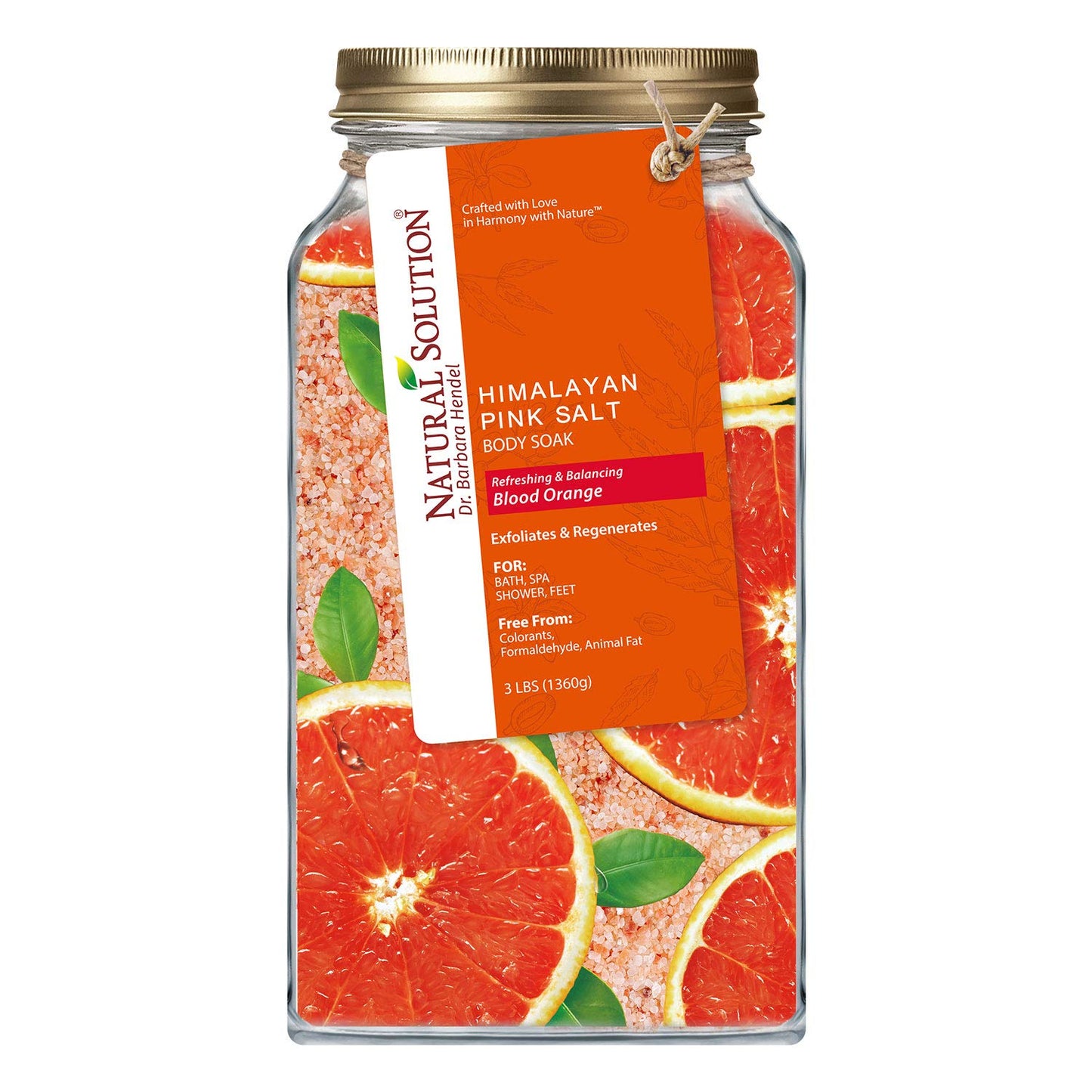Natural Solution Pink Salt Body Soak with Blood Orange - 3 lbs of Organic Joint & Muscle Relief Soak for Relaxation, Rejuvenation, and Soothe Sore Beauty and Personal Care Natural Solution