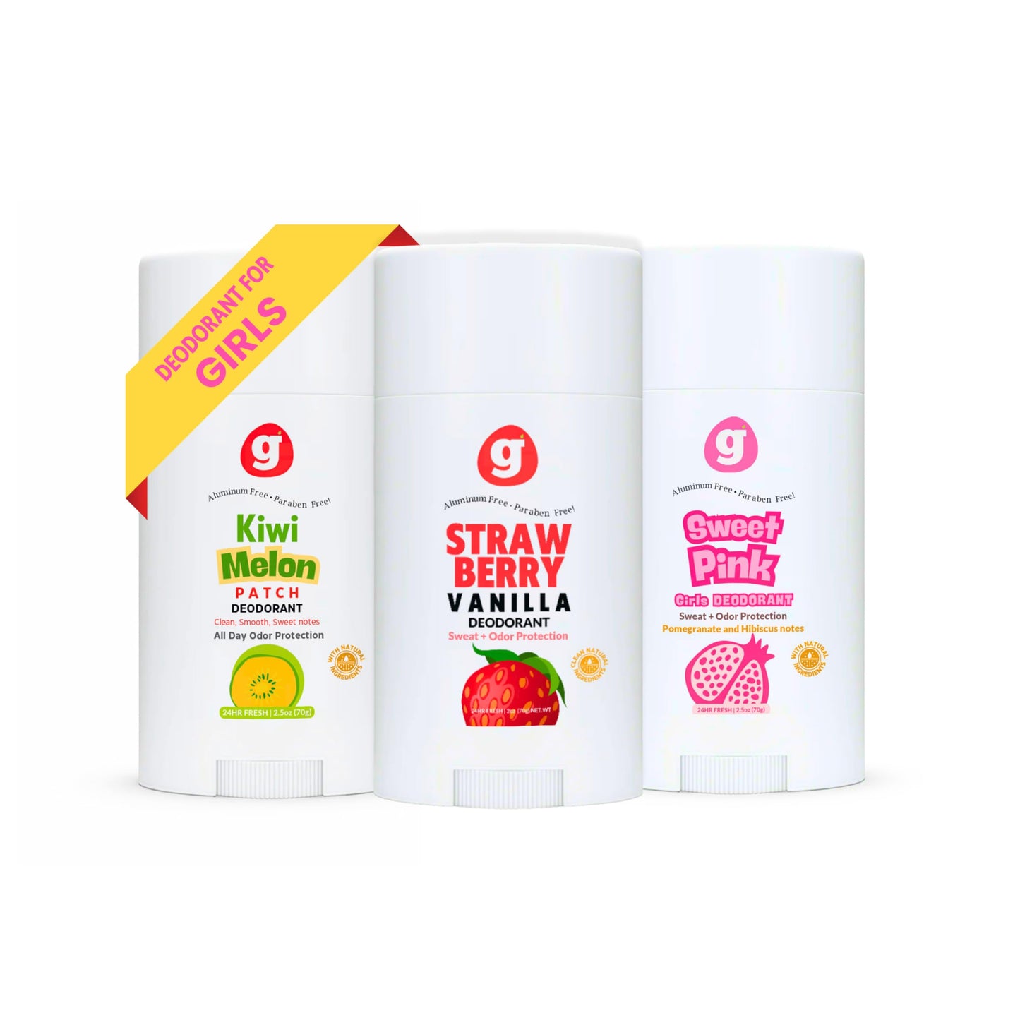 Grownish Kids Deodorant for Girls - Aluminum-Free, Safe, and Natural - 24-Hour Odor Protection - Gentle on Sensitive Skin - Fresh Scents for All-Day Beauty and Personal Care grownish
