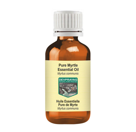 Devprayag Myrtle Essential Oil (Myrtus communis) Pure - Non-Sticky - Non-Greasy - Lightweight - Men & Women - All Skin Types - Steam Distilled 100ml Beauty and Personal Care DEVPRAYAG