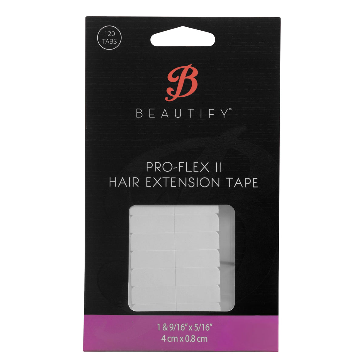 Beautify Pro-Flex II Extension Tabs 120 Pieces for Tape in Hair Extensions, Hair Tape Prep, Wig Applications and Lace Systems Offering Strong Hold,