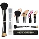 Voxora 4 in 1 Makeup Brush Set - All in One Powder/Blush, Foundation, Blending & Eyeshadow Brushes, Compact & Travel Essential Beauty & Personal Care Voxora