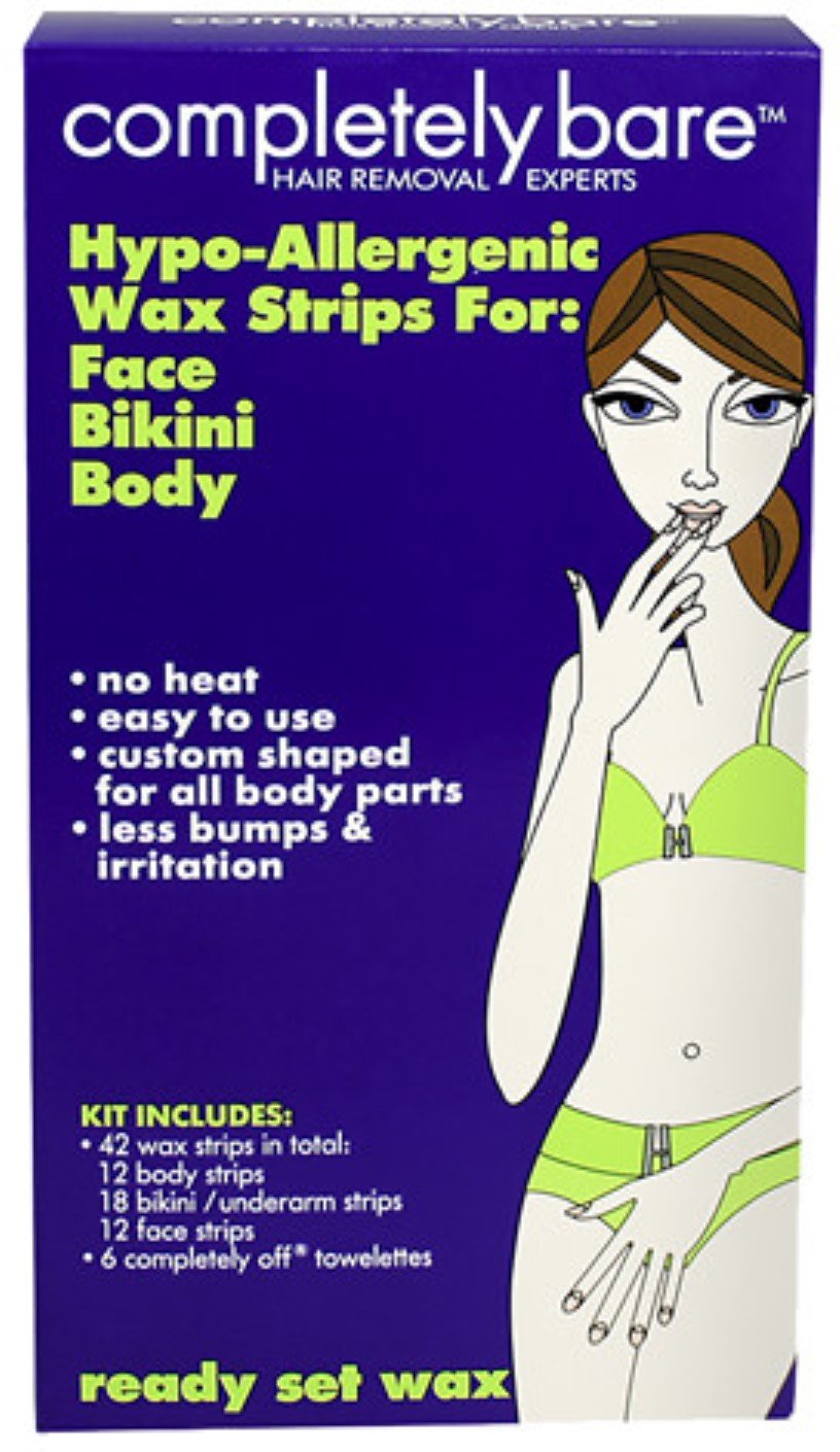 Completely Bare Hypo Allergenic Wax Strips, For Face, Bikini & Body 50 ea (Pack of 6) Beauty and Personal Care Completely Bare