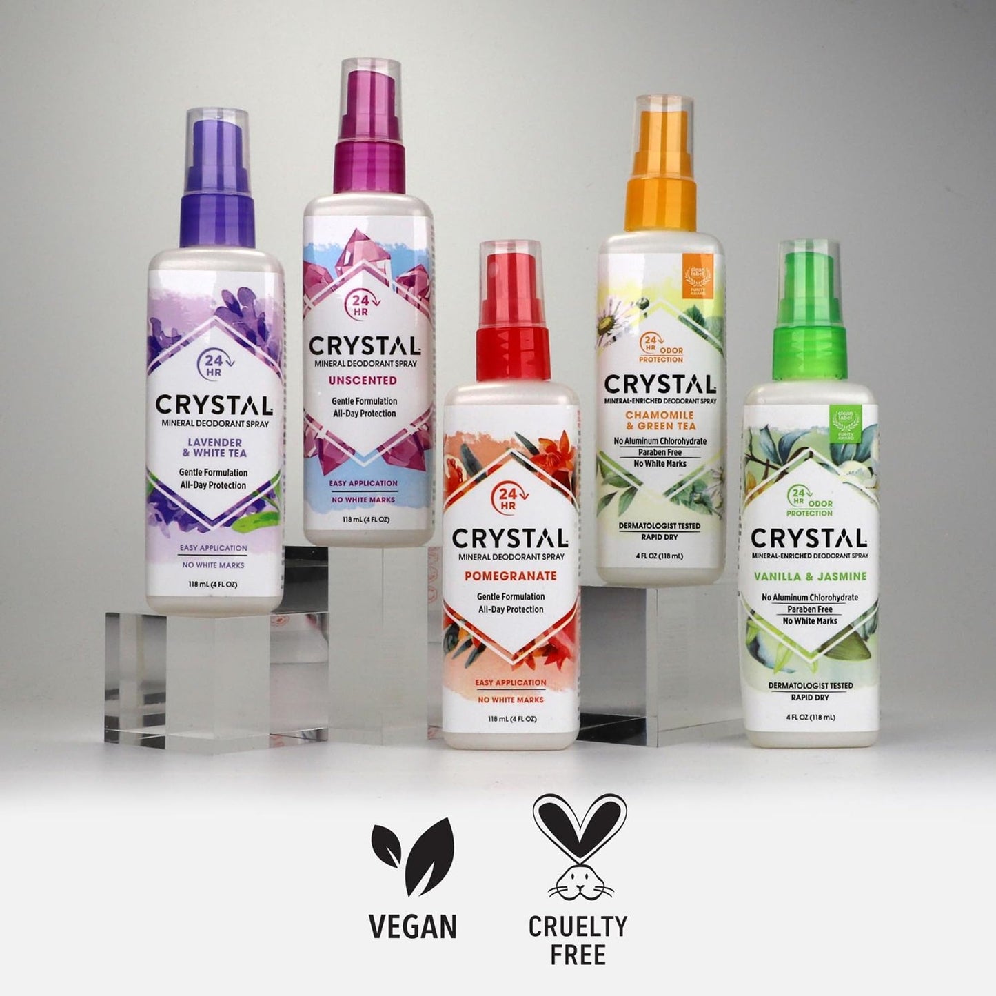 Crystal Essence Mineral Deodorant Body Spray Lavendar & White Tea, All Over Body Deodorant, 4 oz Beauty and Personal Care Crystal Essence