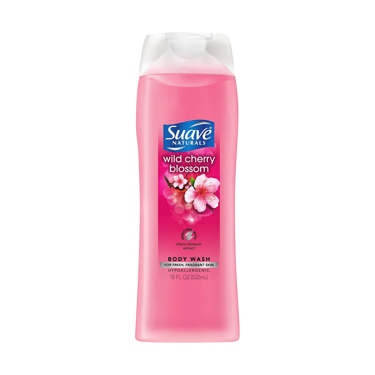 Suave Essentials Wild Cherry Blossom Body Wash, 18 Fl. Oz., Pack of 2 Beauty & Personal Care Suave