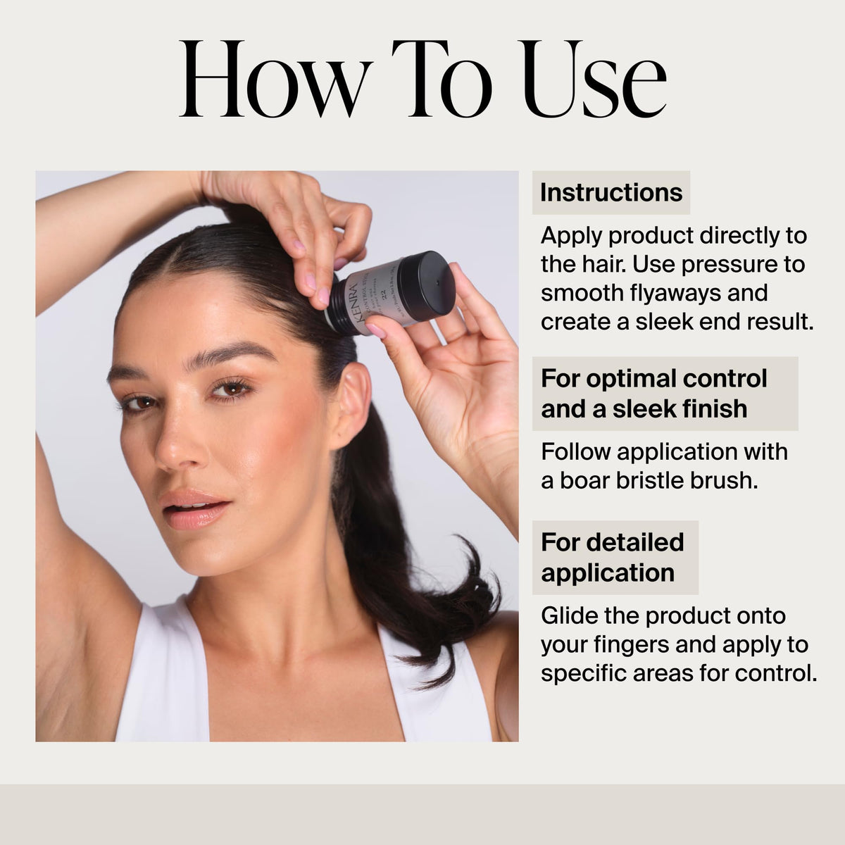 Kenra Professional Style Control Stick 22 |Hair Wax |Smooth, Sleek Styles |Long-Lasting Hold, Frizz Control, & Humidity Resistance |Sweat-Resistant