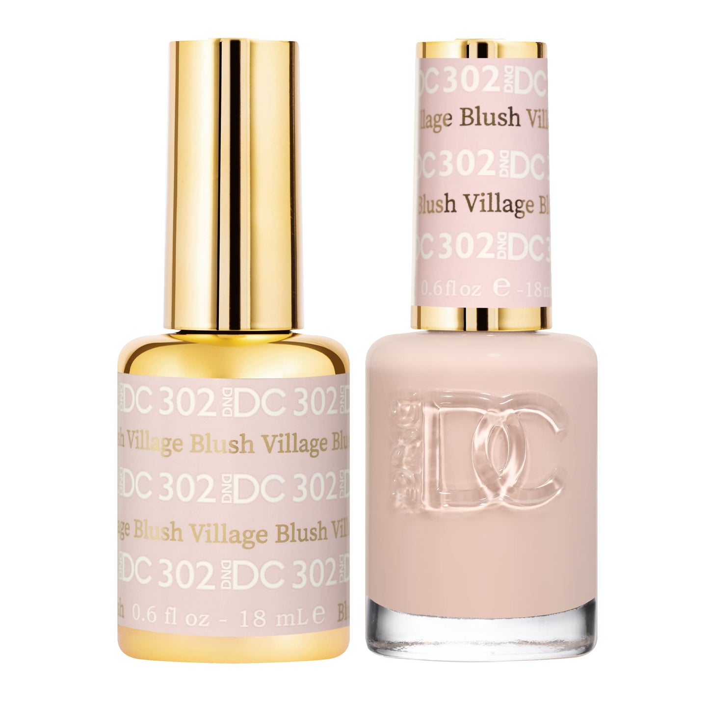 DND DC Gel Polish Set, Beige Nude Collection, UV/LED Gel Polish and Air Dry Nail Lacquer, Matching Chip-Free Polish Duo, 302 Blush Village, 0.5 Fl Oz Beauty & Personal Care DAISY DND