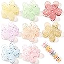 Flower Hair Claw Clips 8PCS Cute Hair Clip Big Daisy Hair Clips Strong Hold Jaw Clip Barrettes Large Hair Clamps Thin Hair Accessories Thick Hair Beauty & Personal Care MAJOMI
