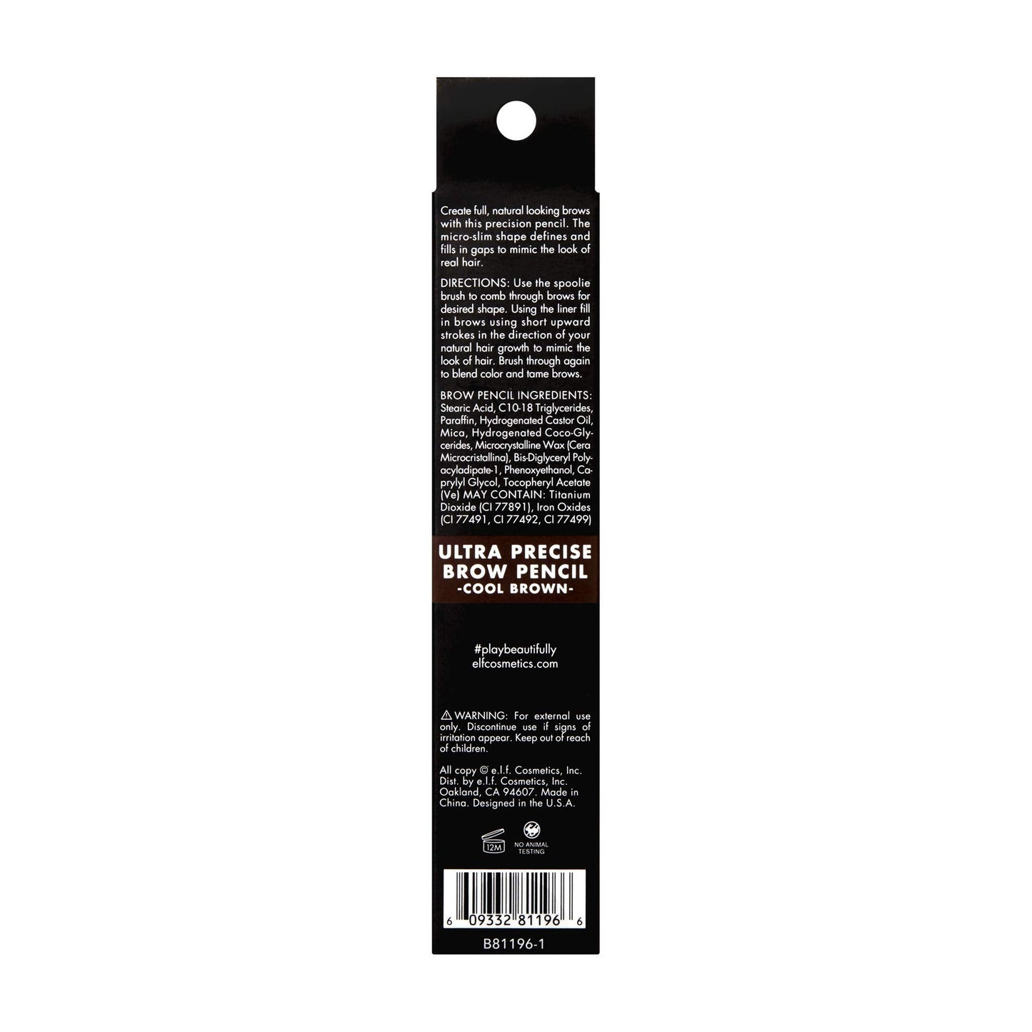 e.l.f. Ultra Precise Brow Pencil, Dual-Ended, Ultra Fine Tip Defines & Fills Eyebrows, Creamy Formula, Vegan & Cruelty-Free, Cool Brown Beauty and Personal Care e.l.f.