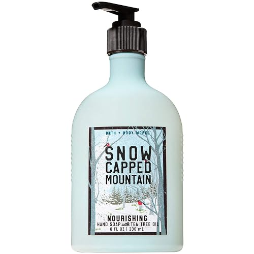 Bath and Body Works SNOW CAPPED MOUNTAIN Hand Soap with Tea Tree Oil 8 Fluid Ounce (2018 Edition) Beauty & Personal Care Bath & Body Works