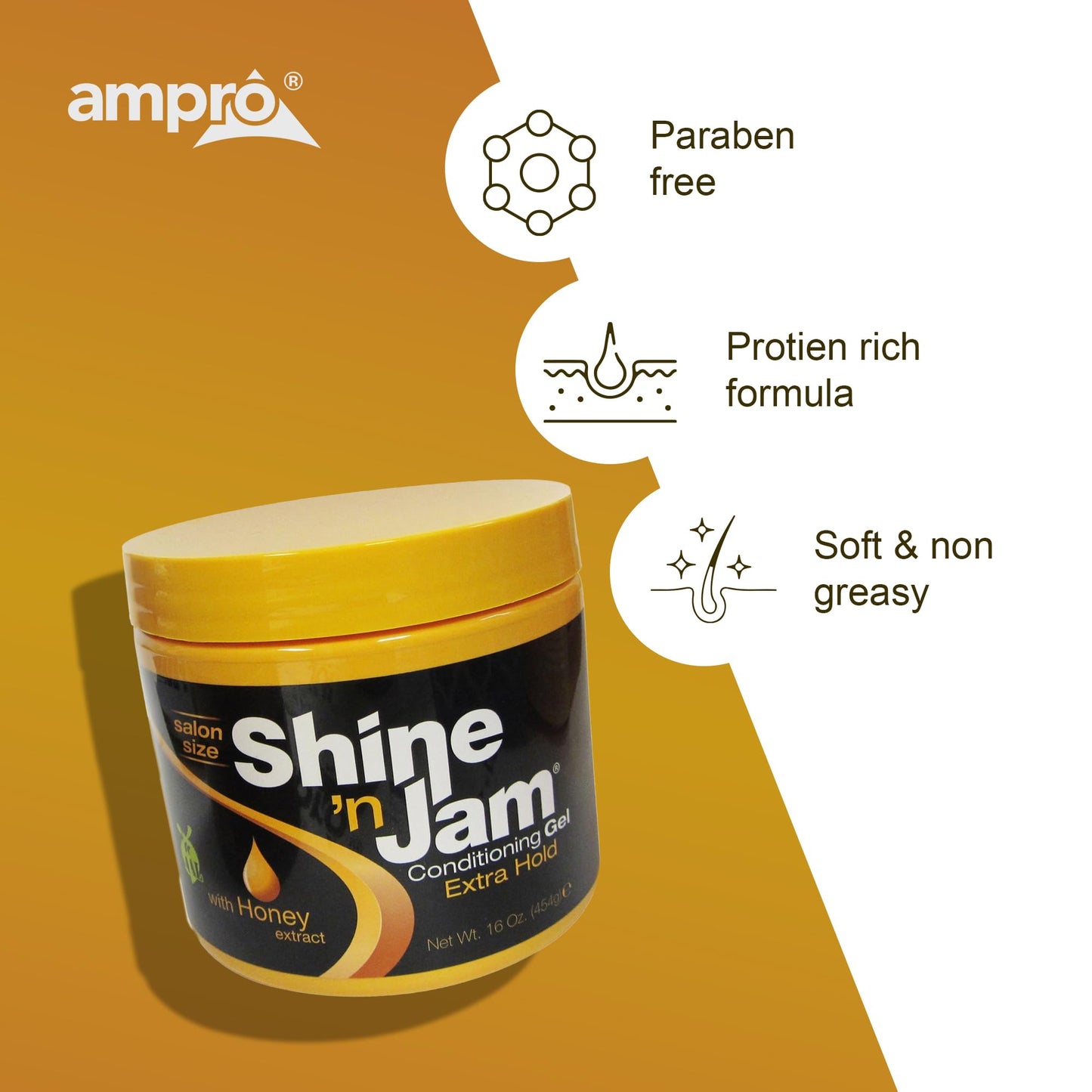 Shine 'n Jam Conditioning Gel Extra Hold for Braids, Twists, and Frizz Control Beauty & Personal Care AmPro