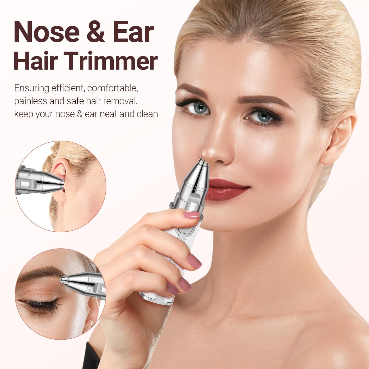 YLYYCC 2-in-1 Nose & Eyebrow Trimmer, Facial Hair Removal for Women Beauty and Personal Care YLYYCC