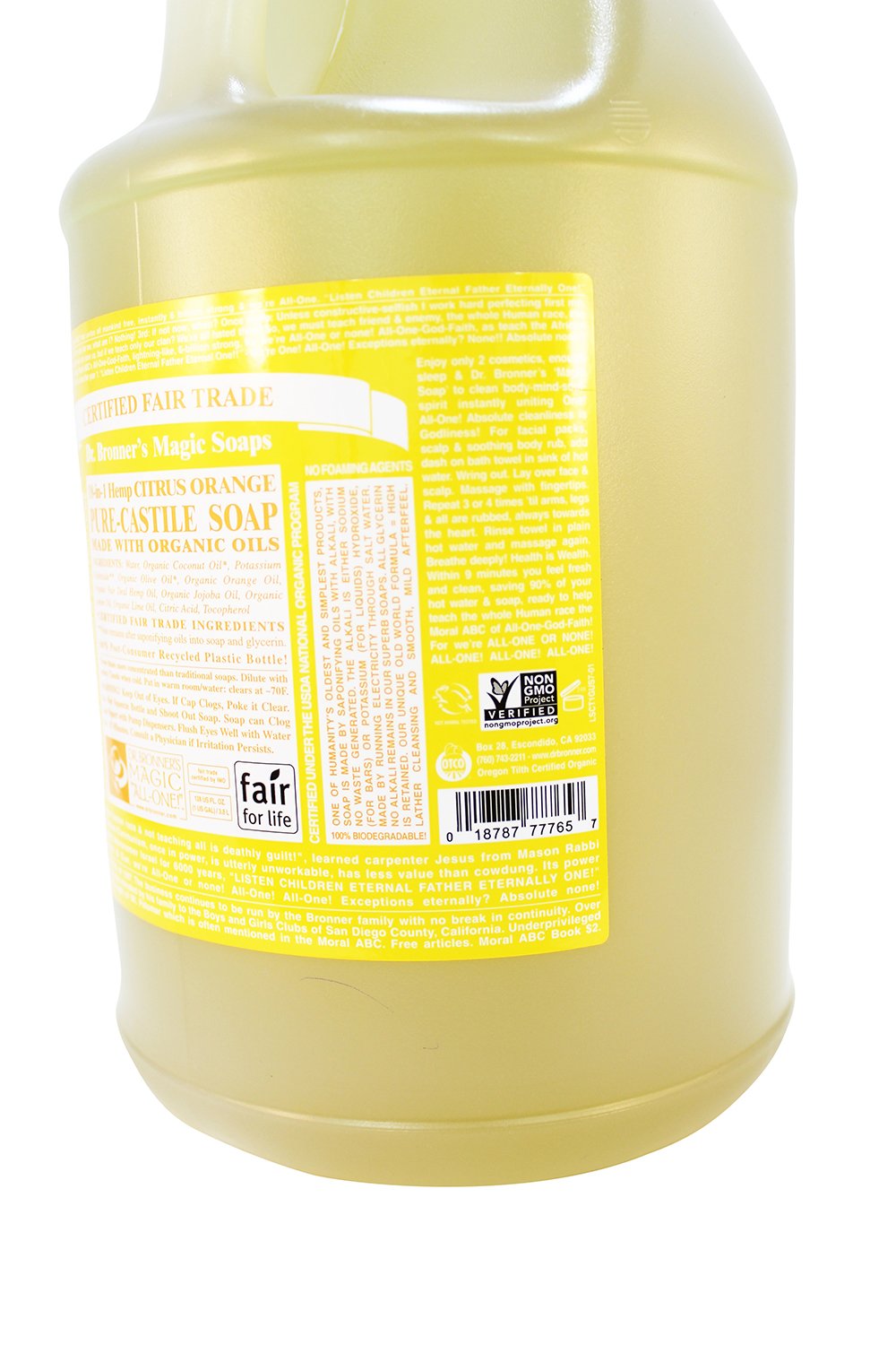 Dr. Bronner's Magic Soaps: Liquid Castile Liquid Soap, Citrus Orange 1 gal Beauty & Personal Care Dr. Bronner's