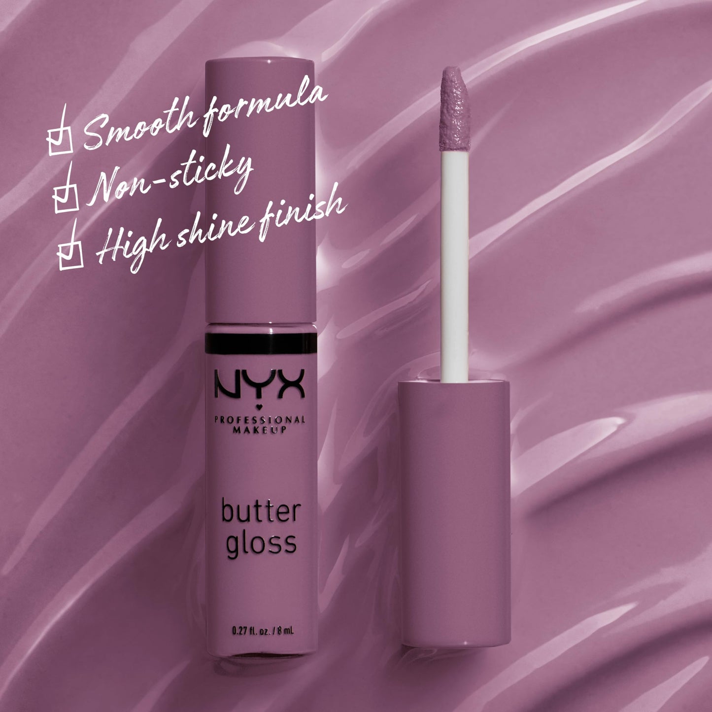NYX PROFESSIONAL MAKEUP Butter Gloss, Non-Sticky Lip Gloss - Marshmallow (Muted Lilac) Beauty & Personal Care NYX PROFESSIONAL MAKEUP
