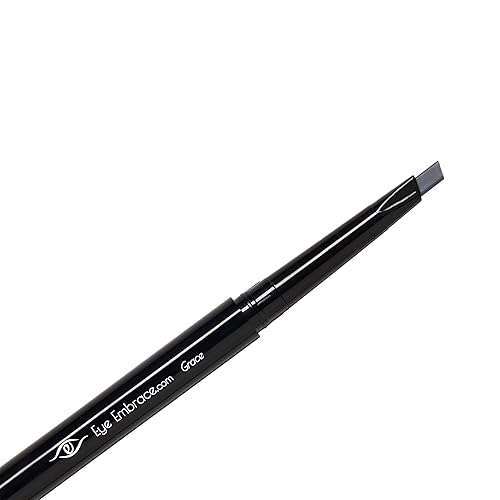 Eye Embrace Grace: Medium Gray Eyebrow Pencil - Waterproof, Double-Ended Automatic Angled Tip & Spoolie Brush, Cruelty-Free Beauty & Personal Care Eye Embrace