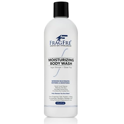 FRAGFRE Moisturizing Body Wash 16 oz: Gentle Body and Facial Cleanser - Sulfate-Free No Fragrance - Normal and Sensitive Skins - Vegan Gluten Beauty & Personal Care FRAGFRE