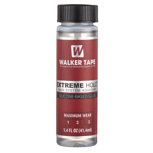 Walker Tape Extreme Hold Brush-On Adhesive 1.4 fl oz, Maximum Wear Waterproof Lace Wig Glue for Lace Front Wigs Human Hair, Strong Silicone Wig