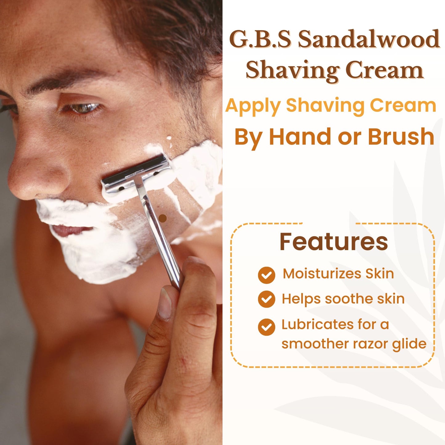 G.B.S Sandalwood Shaving Cream for Sensitive Skin, Hydrates, Nourishes for Close Smooth Shave, Protects Skin from Cuts, Bumps, Redness and Irritation… Beauty & Personal Care G.B.S