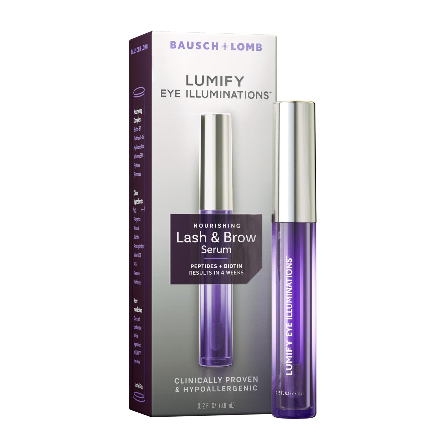 LUMIFY Eye Illuminations Lash & Brow Serum, Promotes Thicker, Fuller-Looking Lashes & Brows with Biotin, Peptides & Hyaluronic Acid to Nourish, Soften Beauty & Personal Care LUMIFY