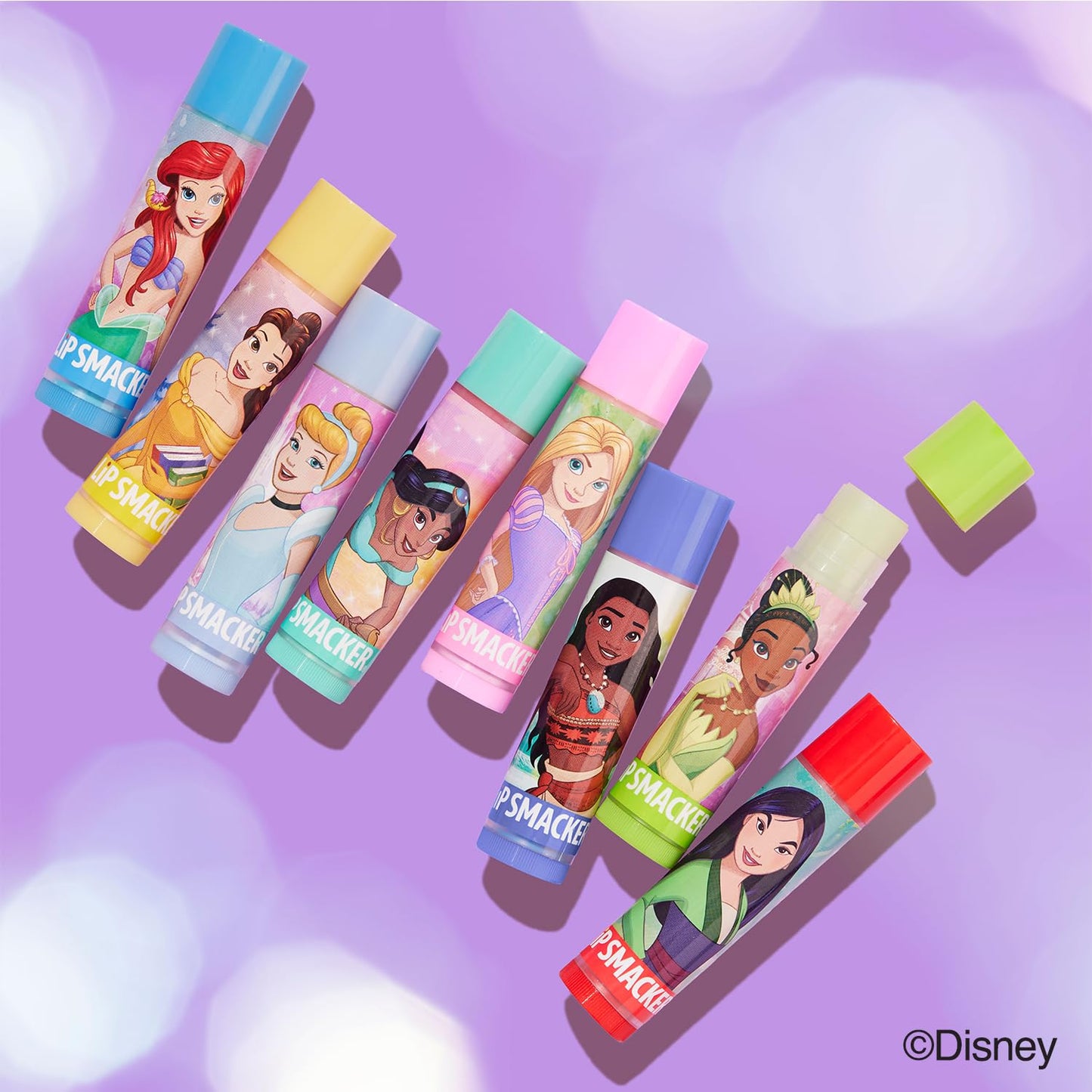 Lip Smacker Disney Princess Flavored Lip Balm Party Pack 8 Count, Clear, For Kids Beauty & Personal Care Lip Smacker