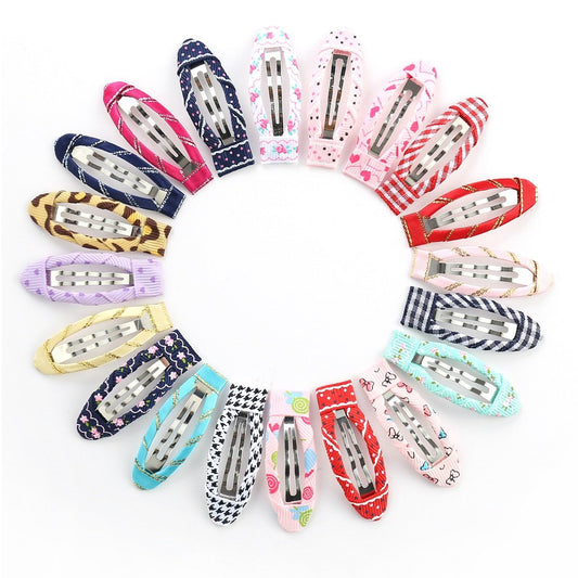 20pcs/pack 2 Inch No Slip Snap Hair Clips Ribbon Wrapped Barrettes for Girls Toddlers Kids Women Accessories(20Pcs) Beauty & Personal Care Liasun