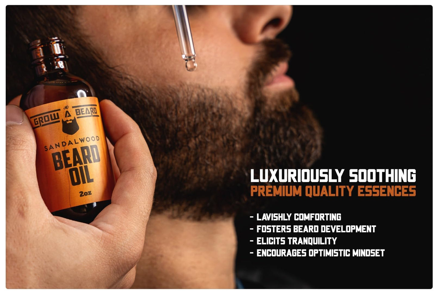 Beard Oil for Men, 2oz Sandalwood & 2oz Citrus Scent, with Jojoba & Argan Oil, Beard Moisturizer, Softener, & Conditioner, All Natural, (2 Pack) Beauty and Personal Care GROW ALPHA BEARD