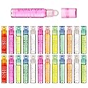 Expressions girl 24pc Roll On Lip Gloss Set with Carrying Case, Glossy Lip Make-up for Kids and Teens - Fruity Flavors, Non Toxic, Kid Friendly, Party Beauty & Personal Care Expressions girl