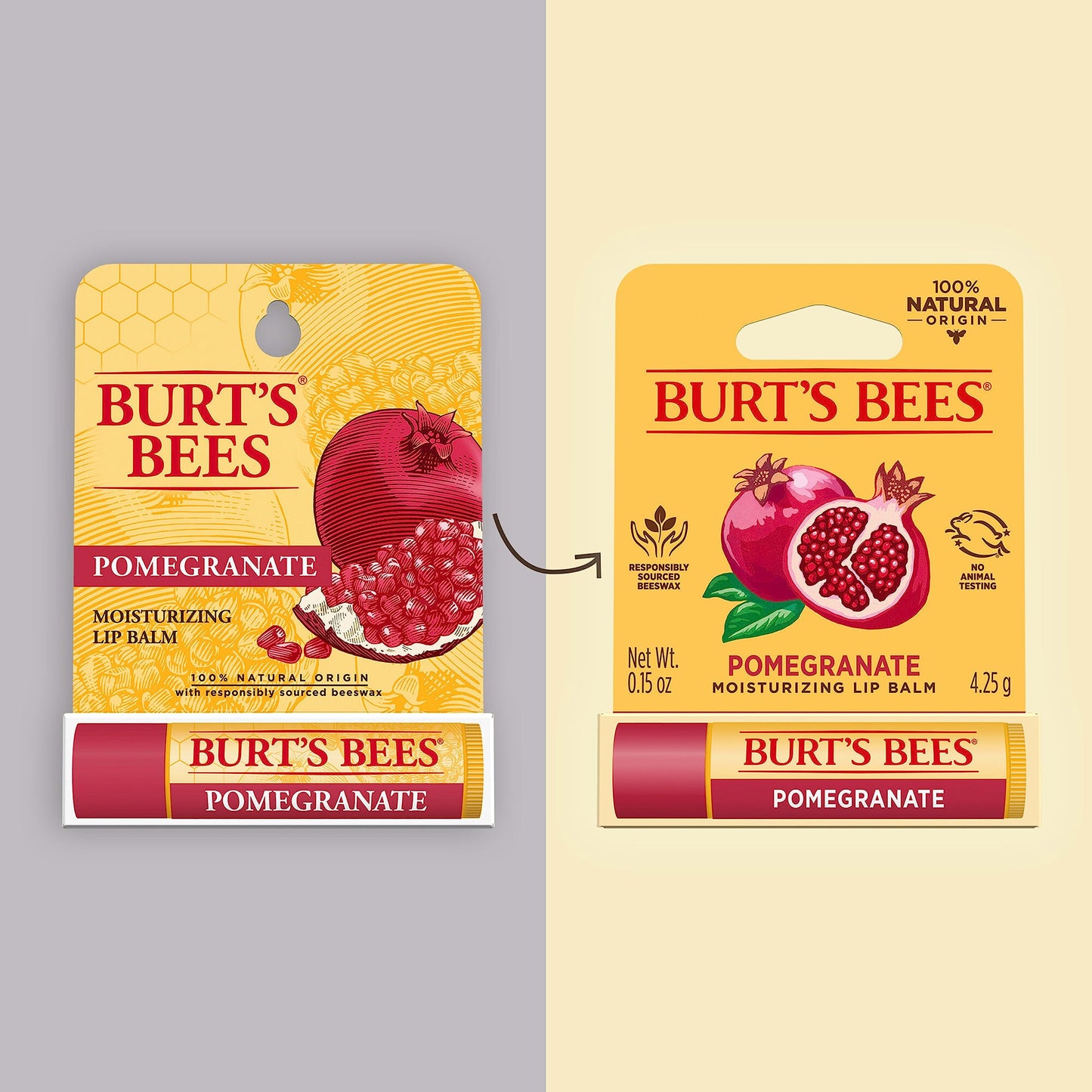 Burt's Bees 100% Natural Moisturizing Lip Balm, Pomegranate with Beeswax and Fruit Extracts, 1 Tube Beauty & Personal Care Burt's Bees
