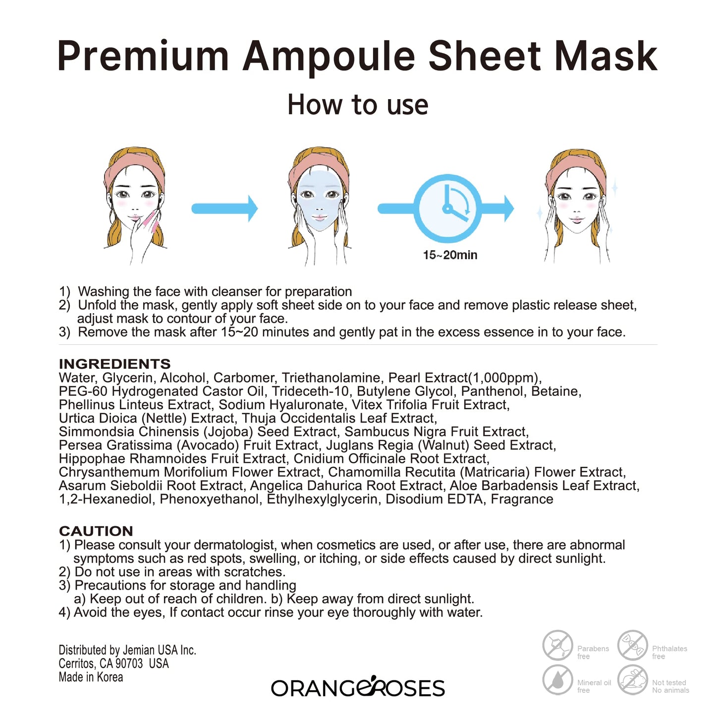 OBS Lab Orangeroses 30-Pc Sheet Mask Combo – Korean Facial Skincare for Moisturization, Wrinkle Care & Brightening | Simple & Effective Routine Beauty & Personal Care OBS lab