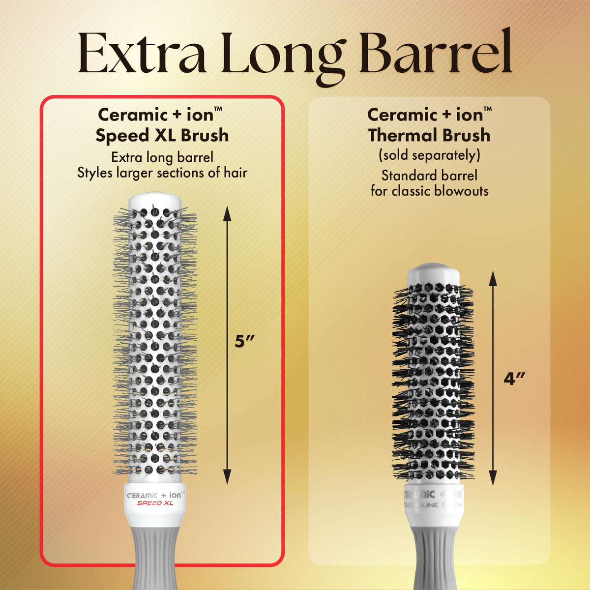Olivia Garden Ceramic + Ion Speed XL - Extra-Long Round Thermal Hair Brush - Not Electrical - Professional Blowout Brush for Normal to Thick Hair Beauty & Personal Care Olivia Garden
