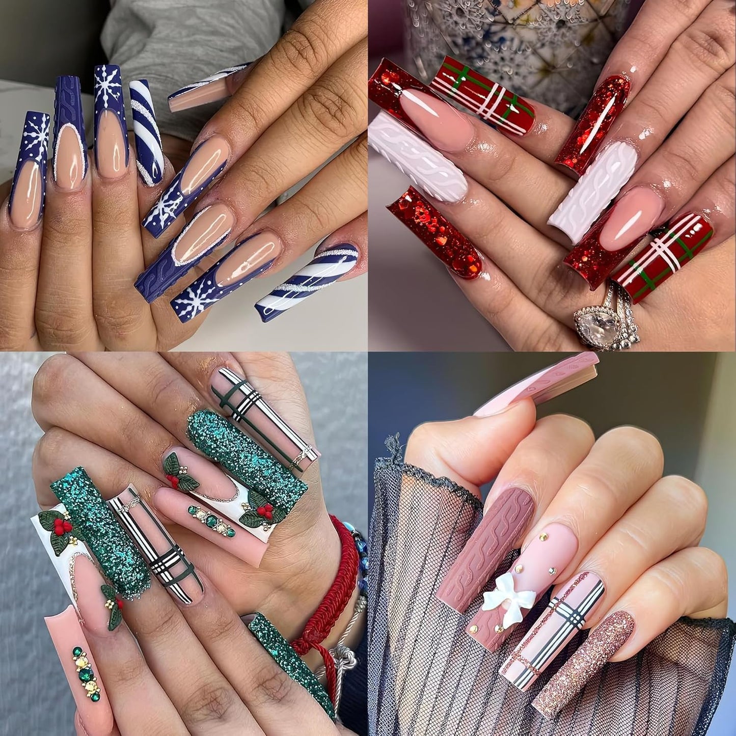 UNA GELLA No C Curve Nail Tips 504 PCS Extra Long XXL Tapered Square Nail Tips Half Cover Nails tips Straight Shape For French Acrylic Nails False Beauty & Personal Care UNA GELLA