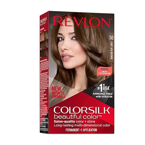 Revlon Colorsilk Beautiful Color Permanent Hair Color, Long-Lasting High-Definition Color, Shine & Silky Softness with 100% Gray Coverage, Ammonia Beauty & Personal Care REVLON