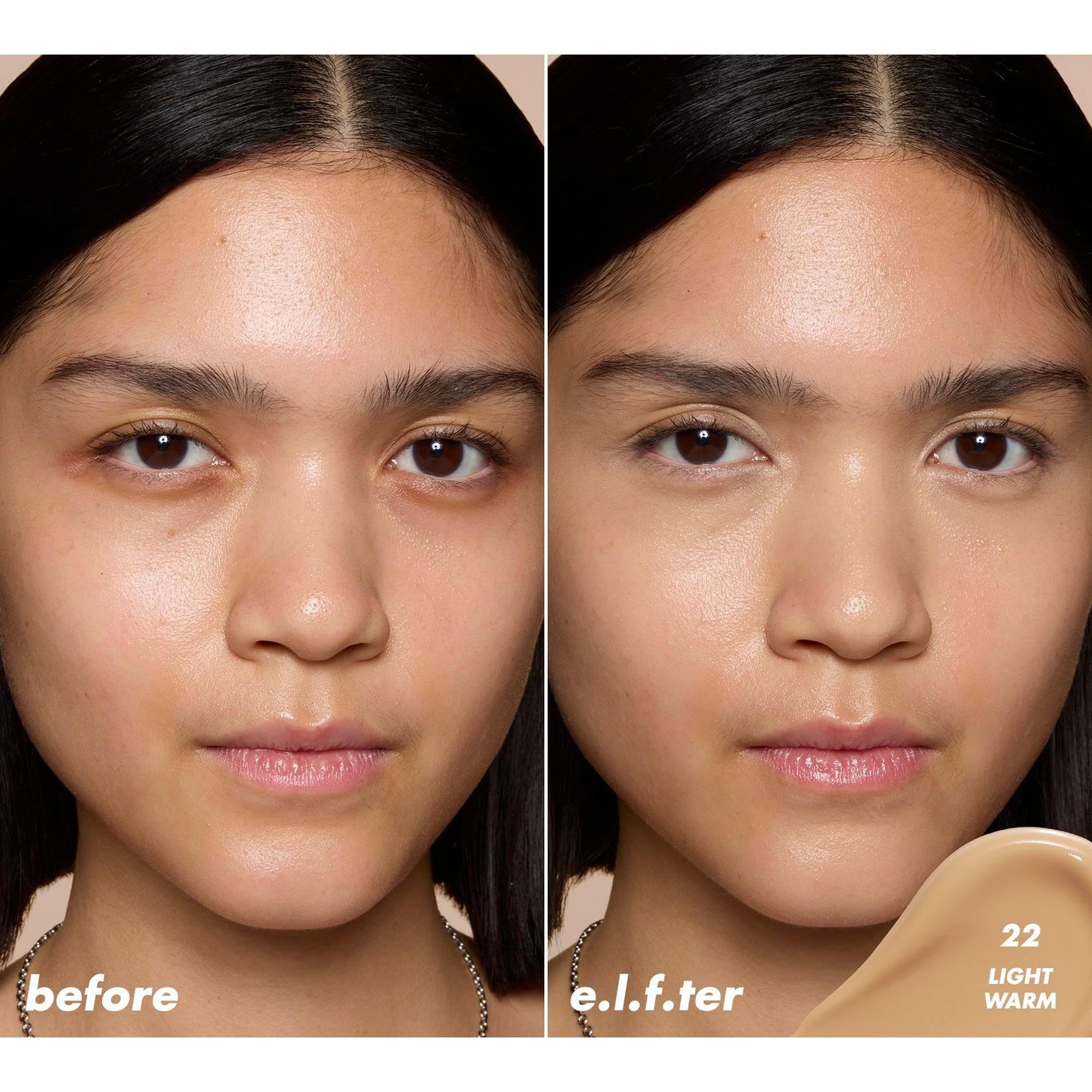 e.l.f. Soft Glam Satin Concealer, Medium Coverage For Blemishes & Under-Eye, Crease-Resistant, Long Lasting, Vegan , 22 Light Warm Beauty & Personal Care e.l.f.