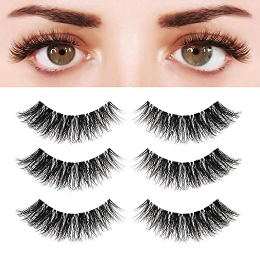 Eyelashes Natural Look False Lashes - Bepholan Fake Eyelashes 5D Super Fluffy False Eyelashes Clear Band Wispy Lashes 3-Pack Faux Mink Lashes(XMZ92) Beauty & Personal Care BEPHOLAN
