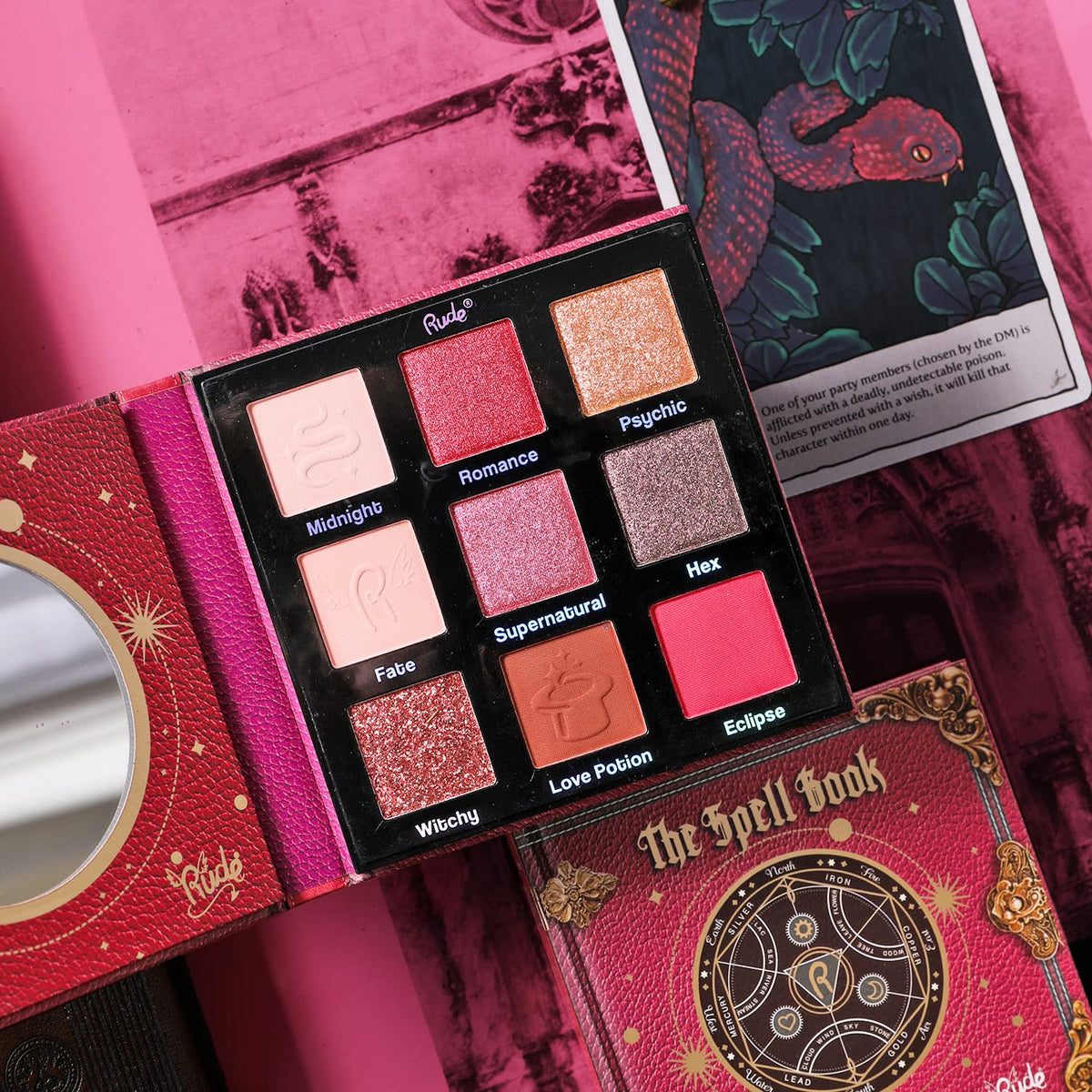 Rude Cosmetics The Spell Book Palette - Lust for Women - 0.38 oz Eye Shadow Beauty & Personal Care RUDE